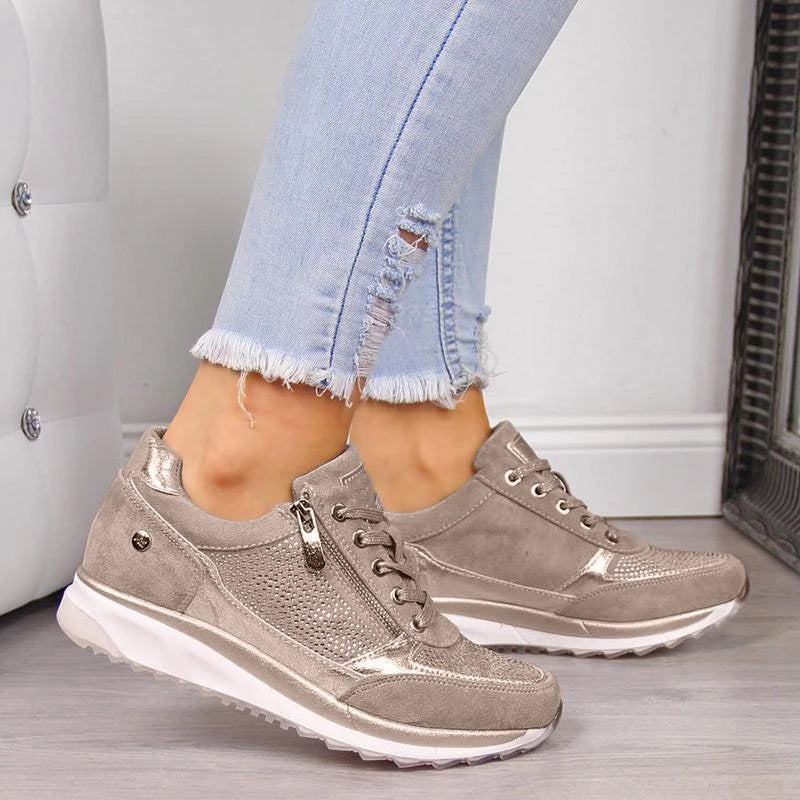 Camille | Baskets zippées à semelle plateforme — Amielle Paris