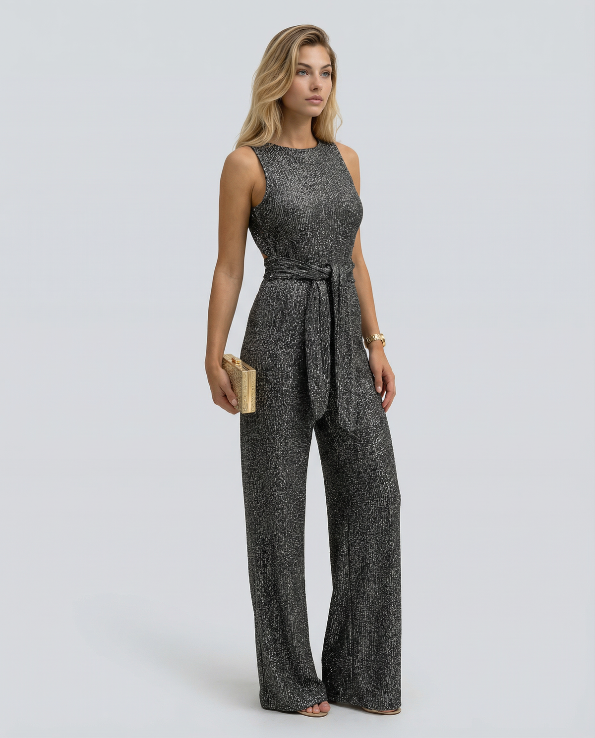 Georgiana | Combinaison large à sequins — Amielle Paris