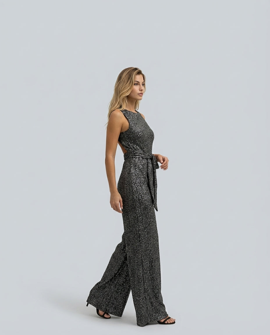 Georgiana | Combinaison large à sequins — Amielle Paris
