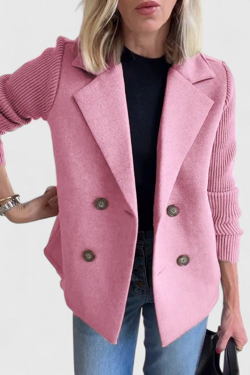 Blazer croisé à manches en maille — Amielle Paris