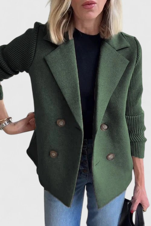 Blazer croisé à manches en maille — Amielle Paris