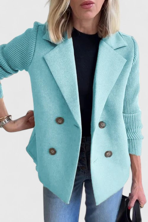 Blazer croisé à manches en maille — Amielle Paris