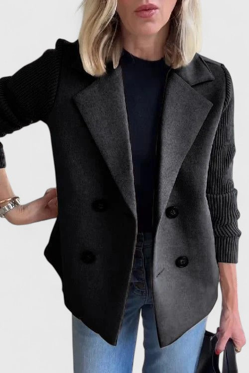 Blazer croisé à manches en maille — Amielle Paris
