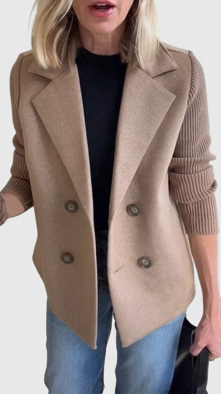 Blazer croisé à manches en maille — Amielle Paris