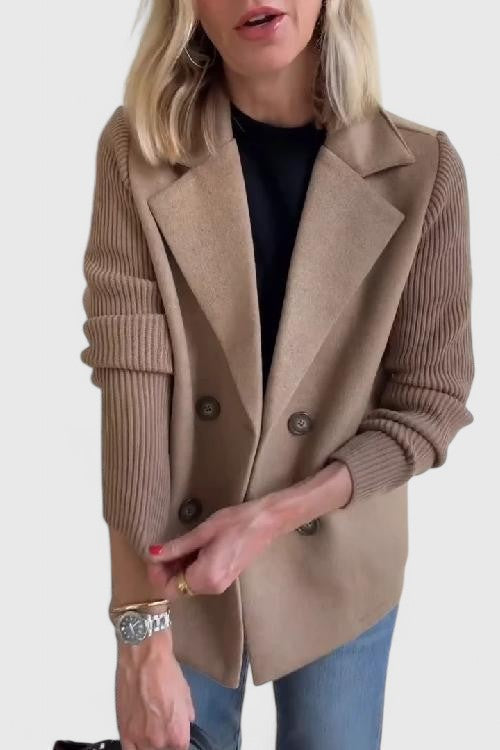 Blazer croisé à manches en maille — Amielle Paris