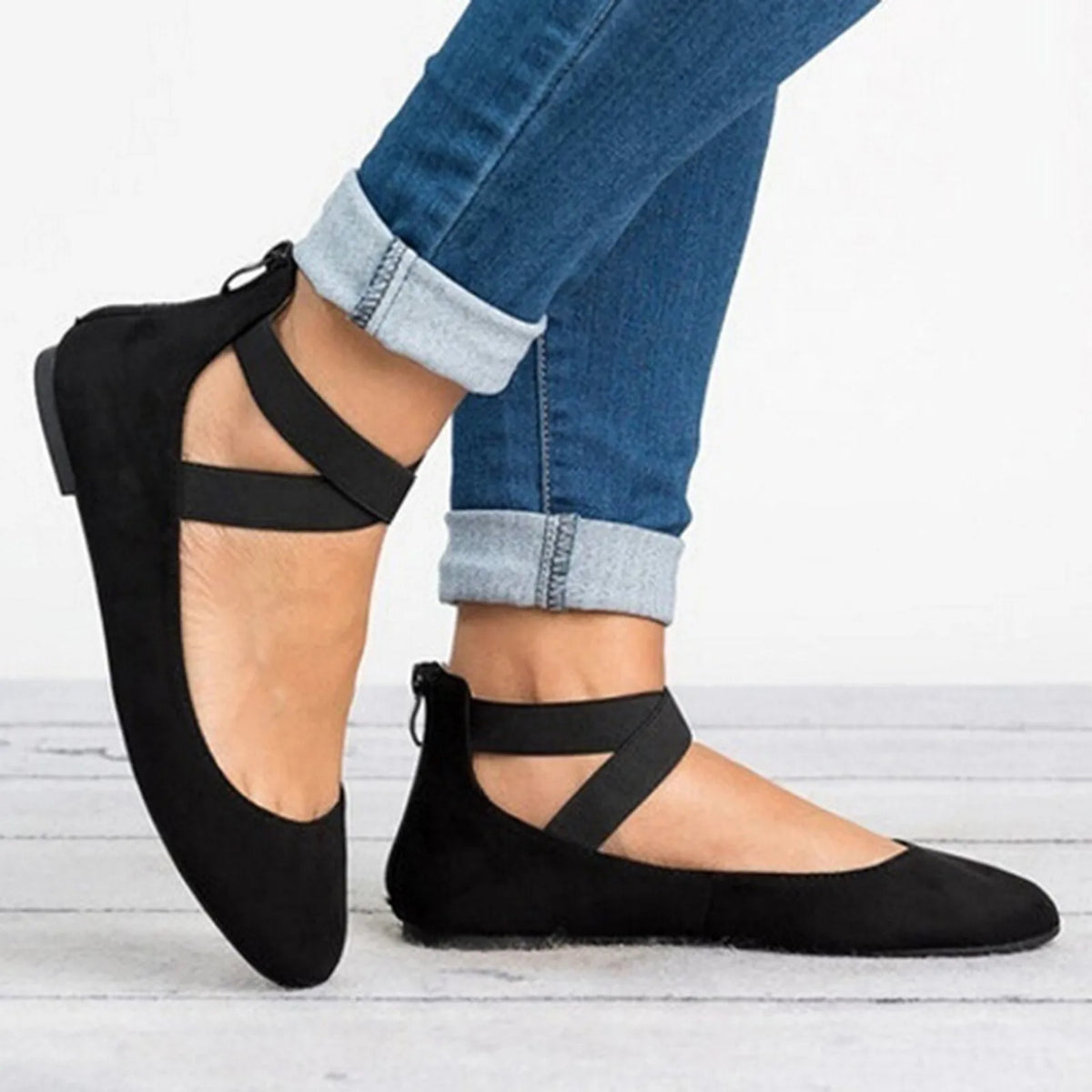 Ballerines compensées à brides croisées — Amielle Paris