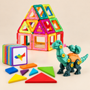 Coffret de construction : tuiles magnétiques et tangram — vue 1