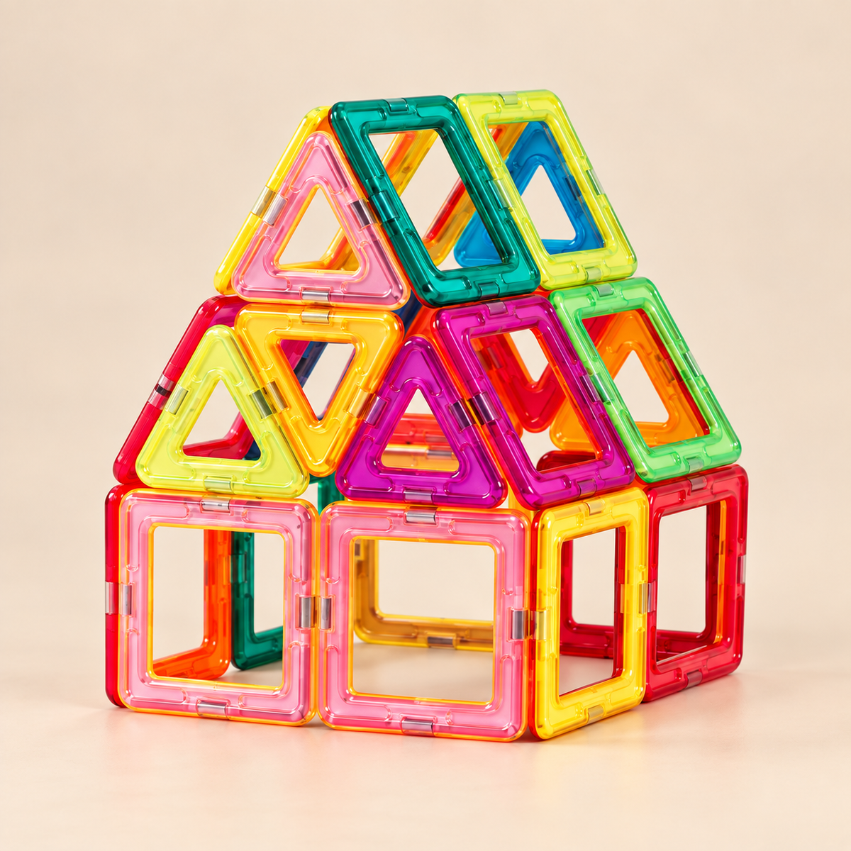 Coffret de construction : tuiles magnétiques et tangram — vue 3