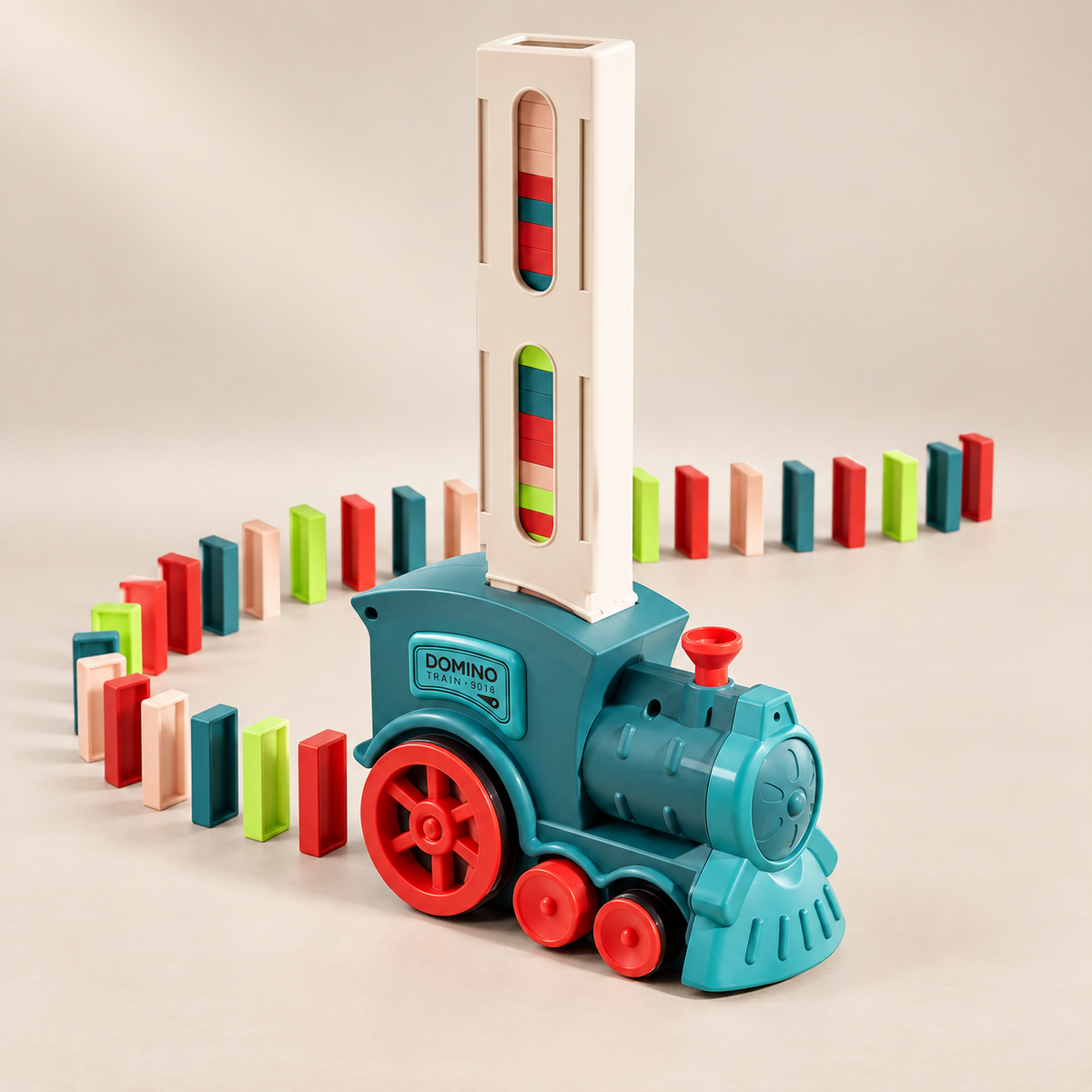 Train poseur de dominos automatique — vue 2