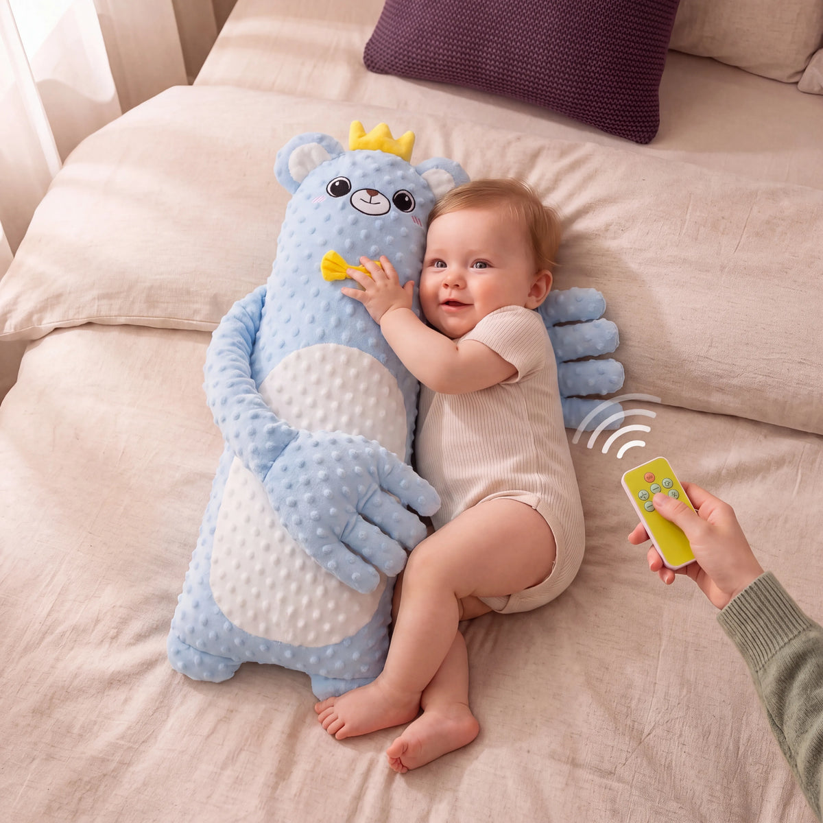 Sandy — Peluche ours bleu à tapotements — vue 2