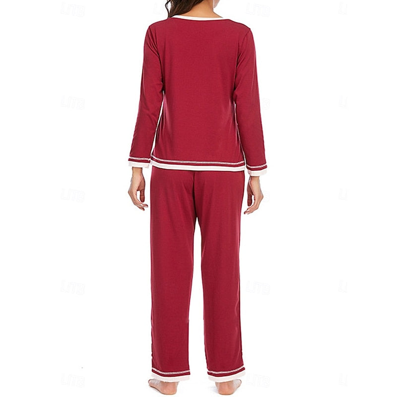 Ensemble haut et pantalon à finitions côtelées — Amielle Paris