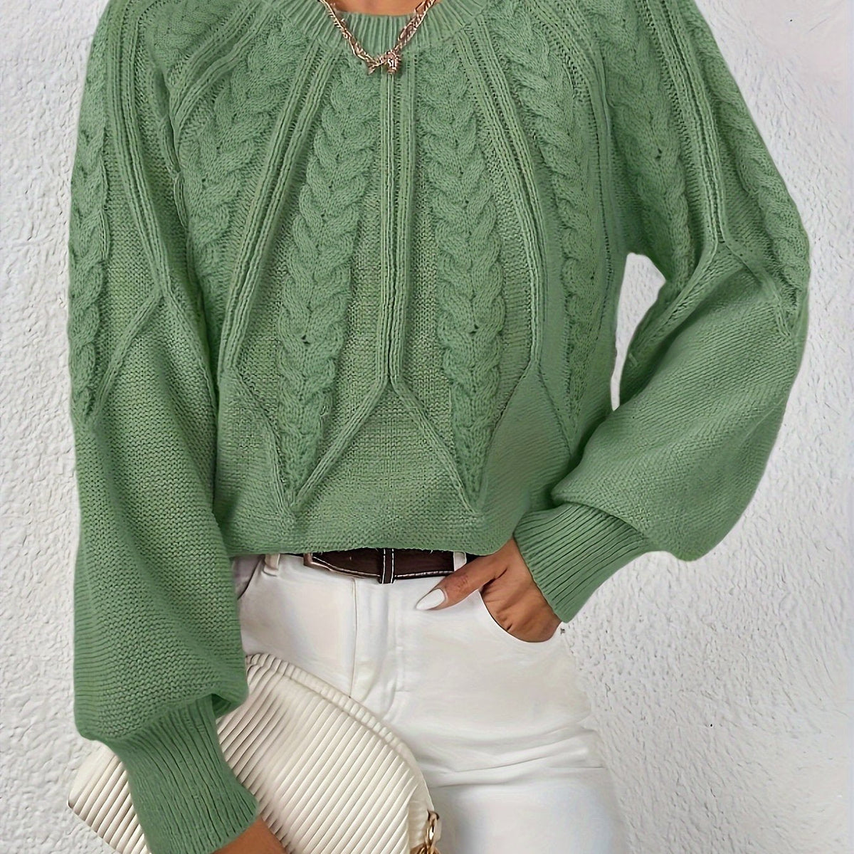 Pull torsadé à col rond Fabienne — Amielle Paris