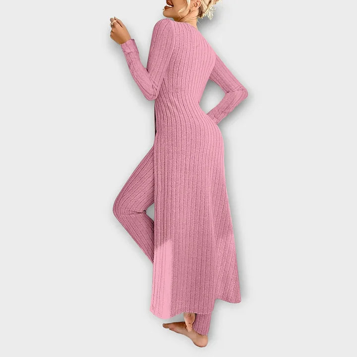 Bella — Ensemble robe côtelée et legging — Amielle Paris
