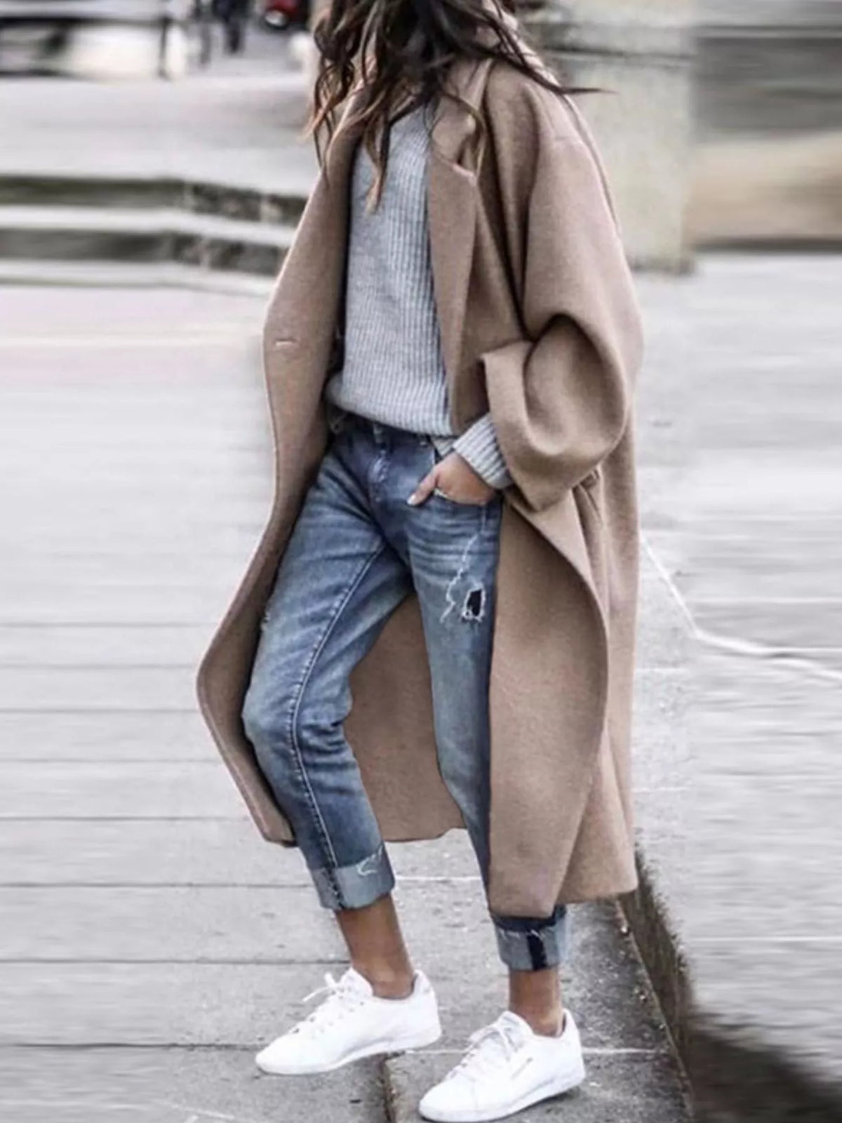 Manteau long ample à manches larges — Amielle Paris