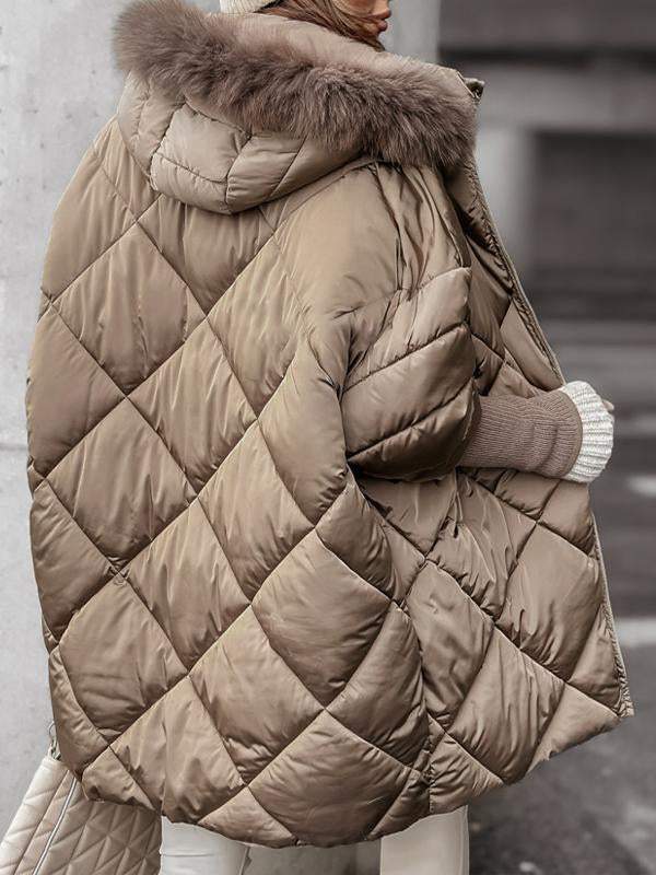 Elara — Veste ample matelassée en losanges — Amielle Paris