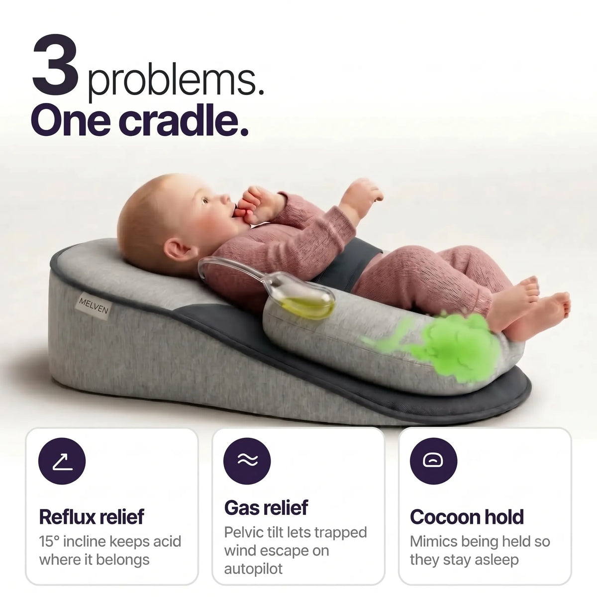 Coussin bébé incliné avec housse en coton — vue 7