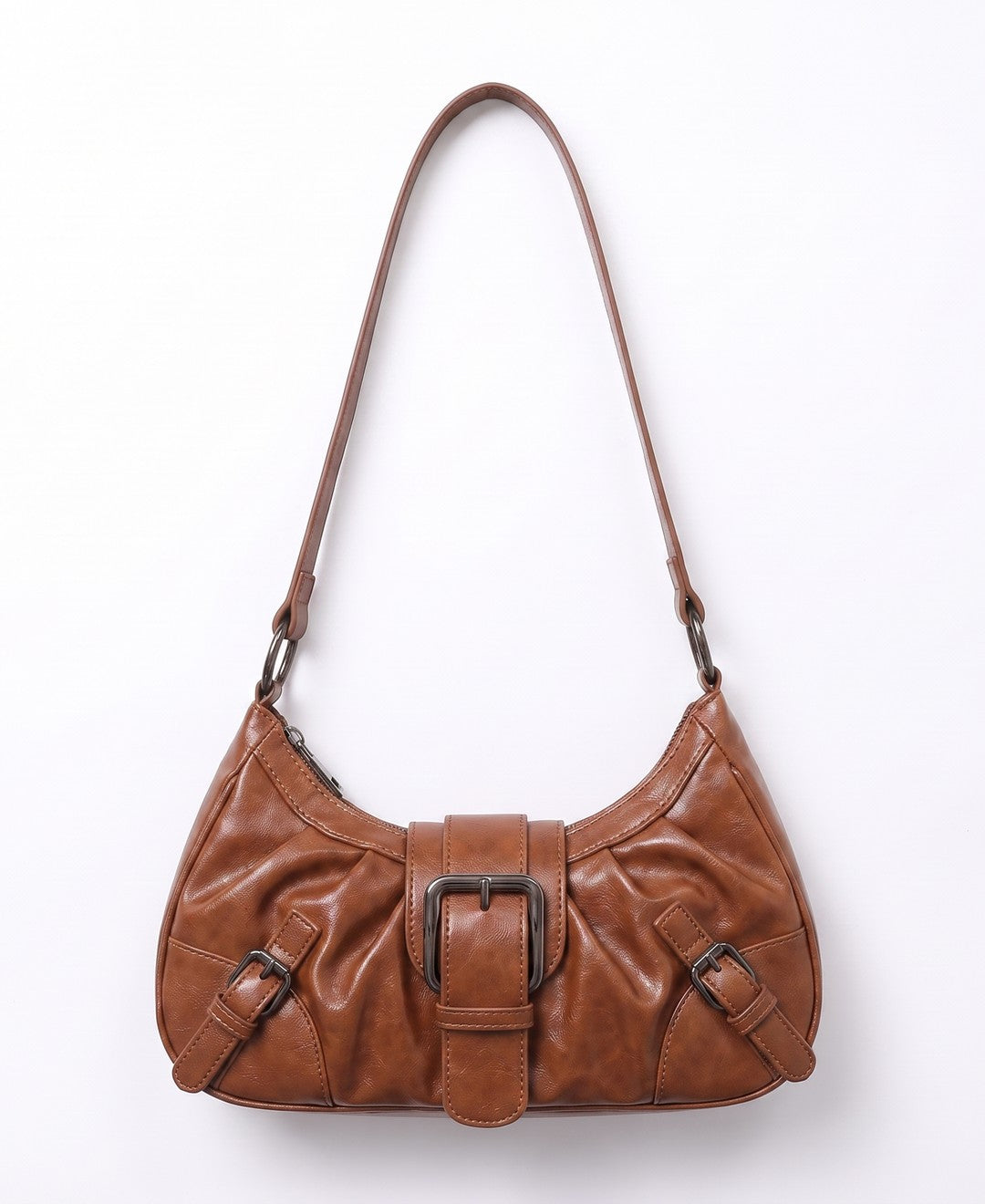 Simone — Sac baguette froncé à boucle — Amielle Paris