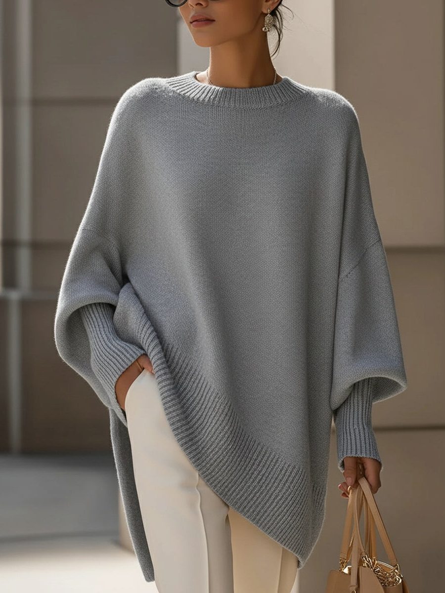 Pull poncho ample à manches chauve-souris — Amielle Paris