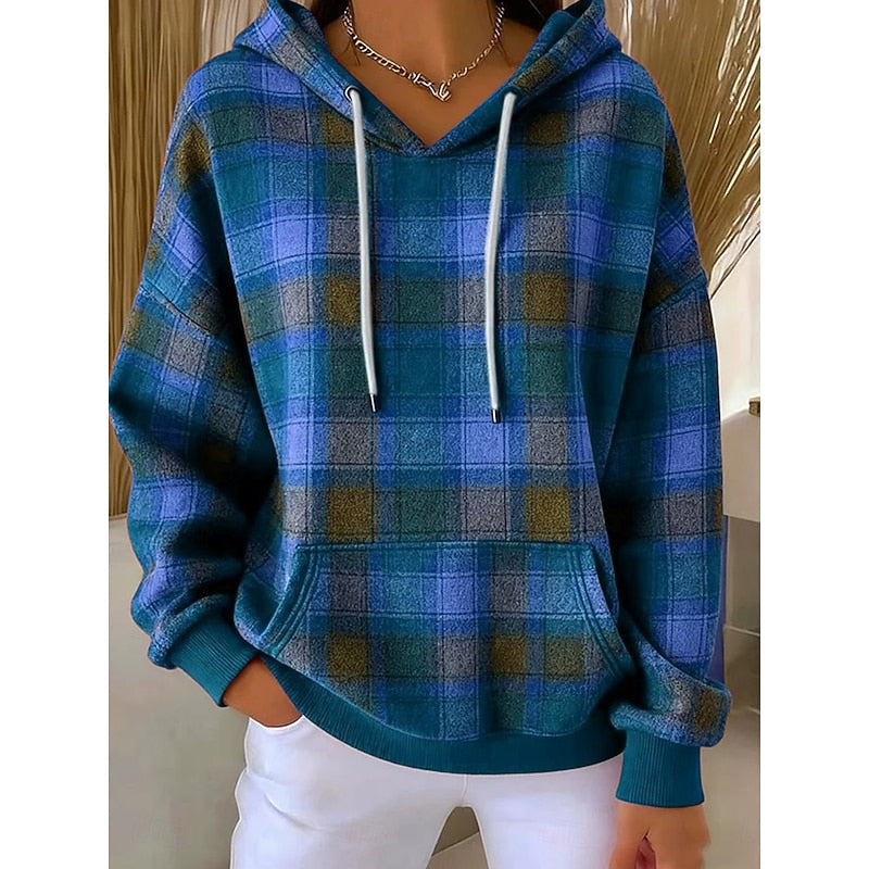 Margaux | Sweat à capuche et carreaux — Amielle Paris