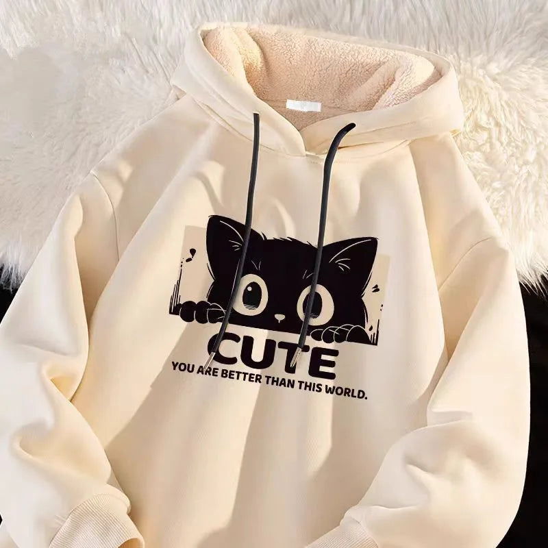 Blair — Sweat à capuche motif chat — vue 4