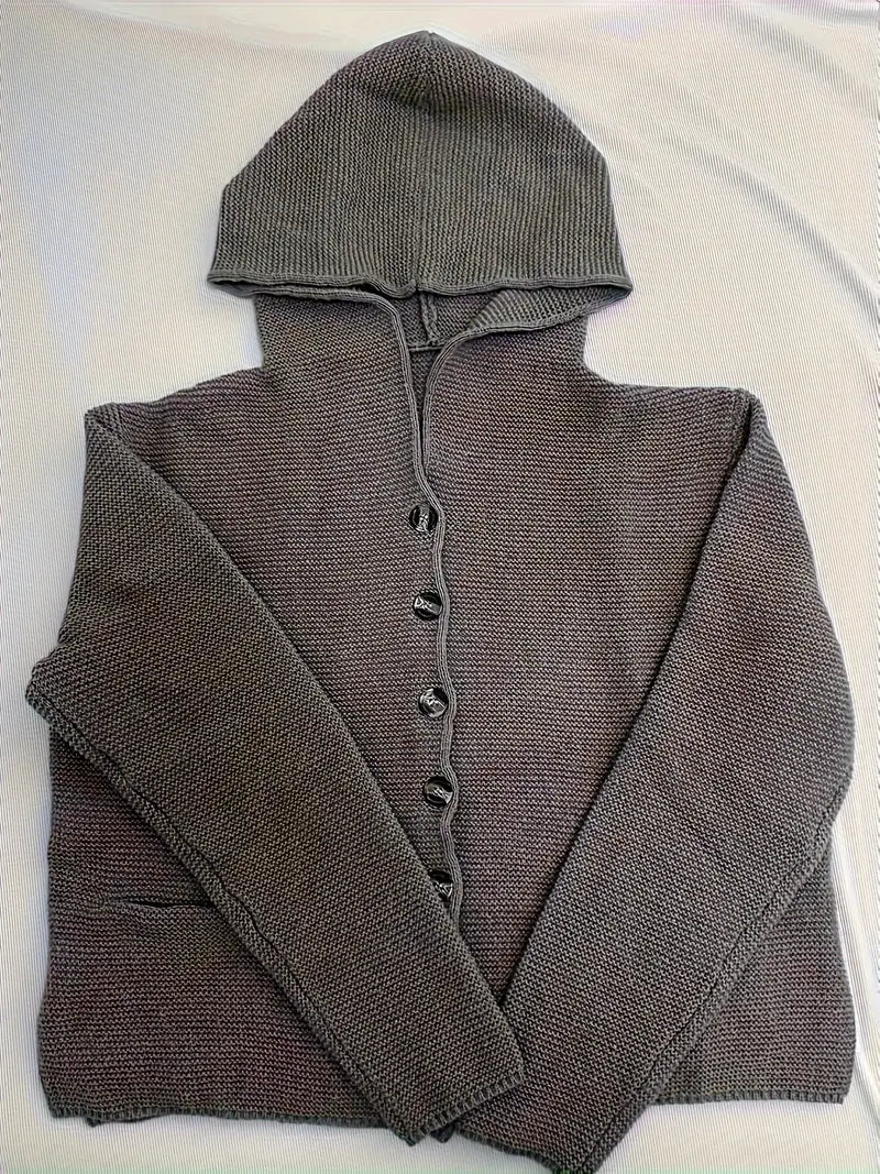 Quinn — Cardigan boutonné en maille texturée — Amielle Paris