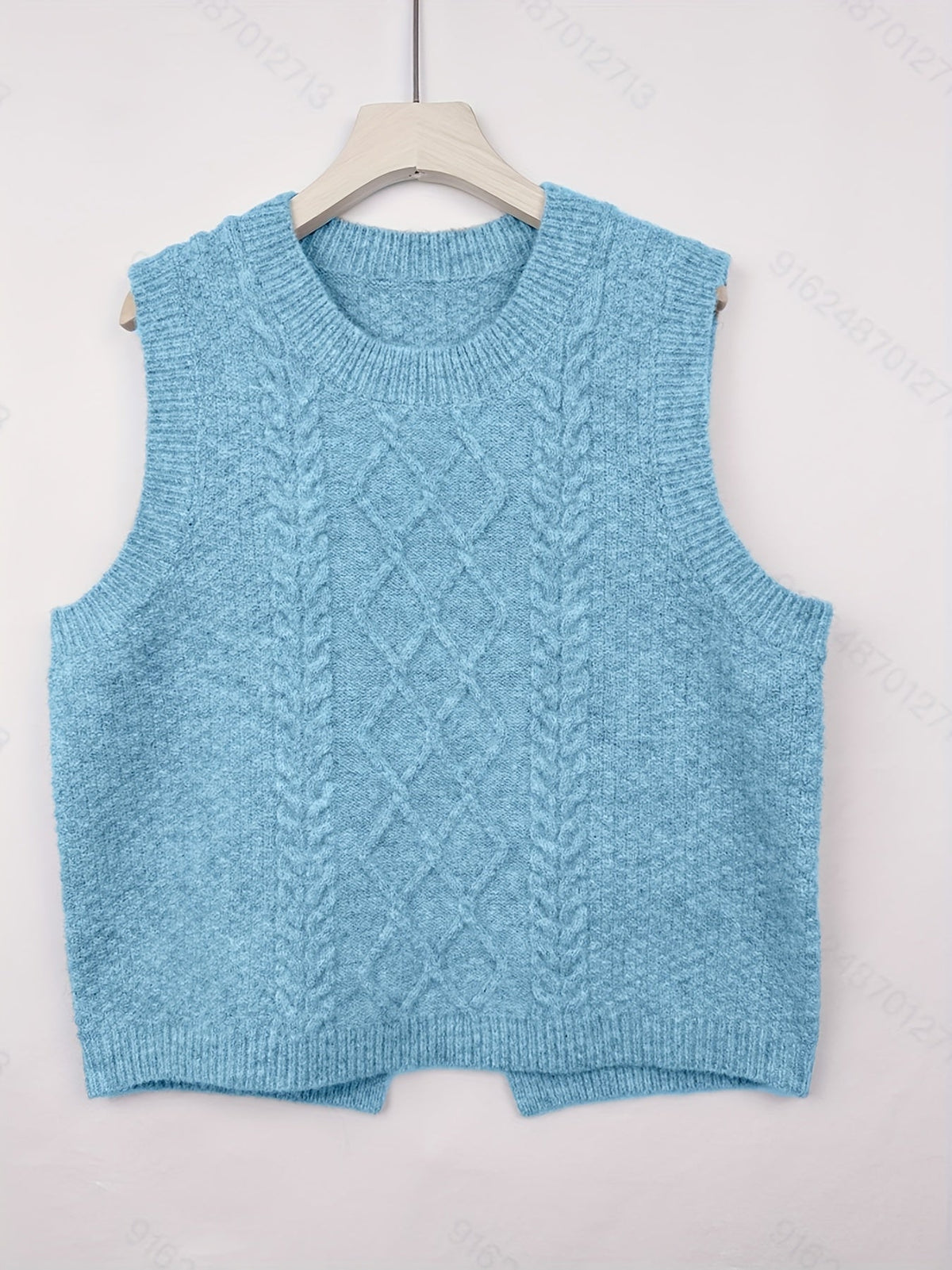 Pull sans manches en maille torsadée — Amielle Paris