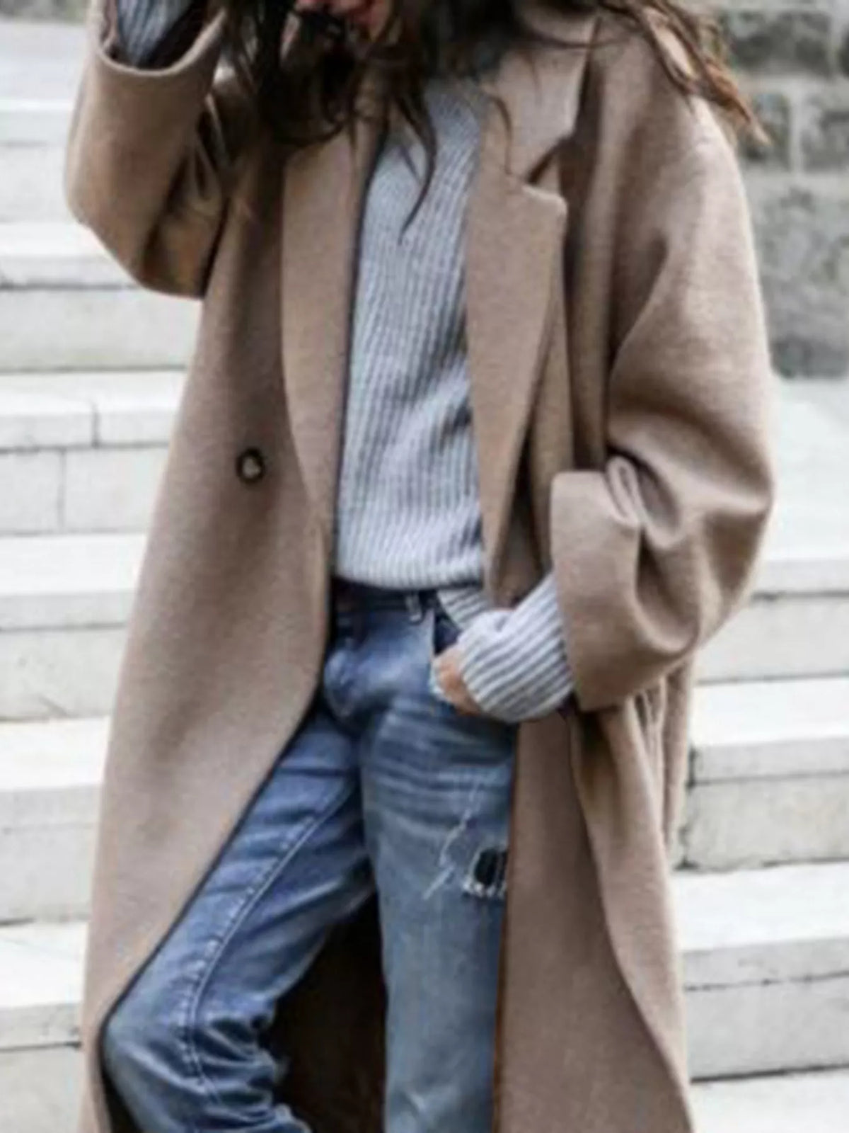 Manteau long ample à manches larges — Amielle Paris