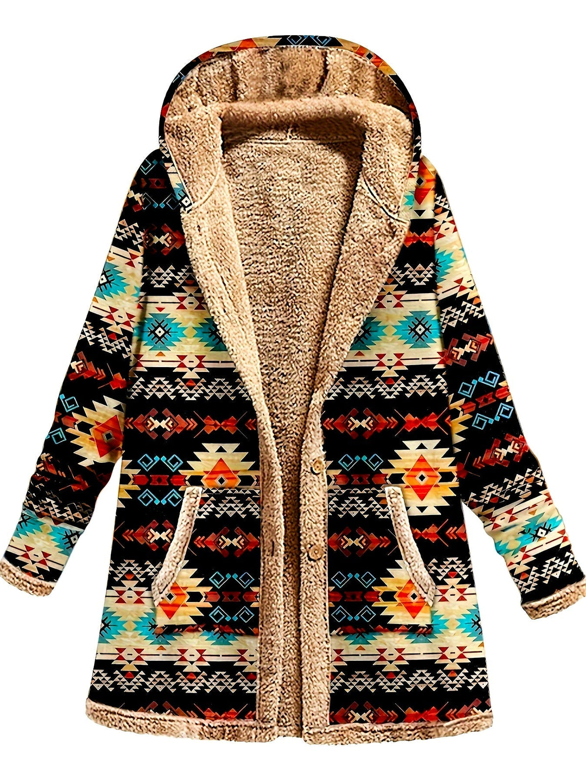 Dahlia | Manteau imprimé à capuche et doublure — Amielle Paris