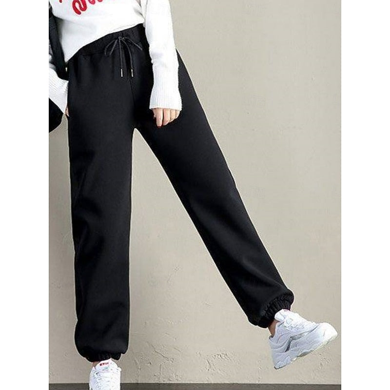 Pantalon de jogging polaire à taille haute — Amielle Paris