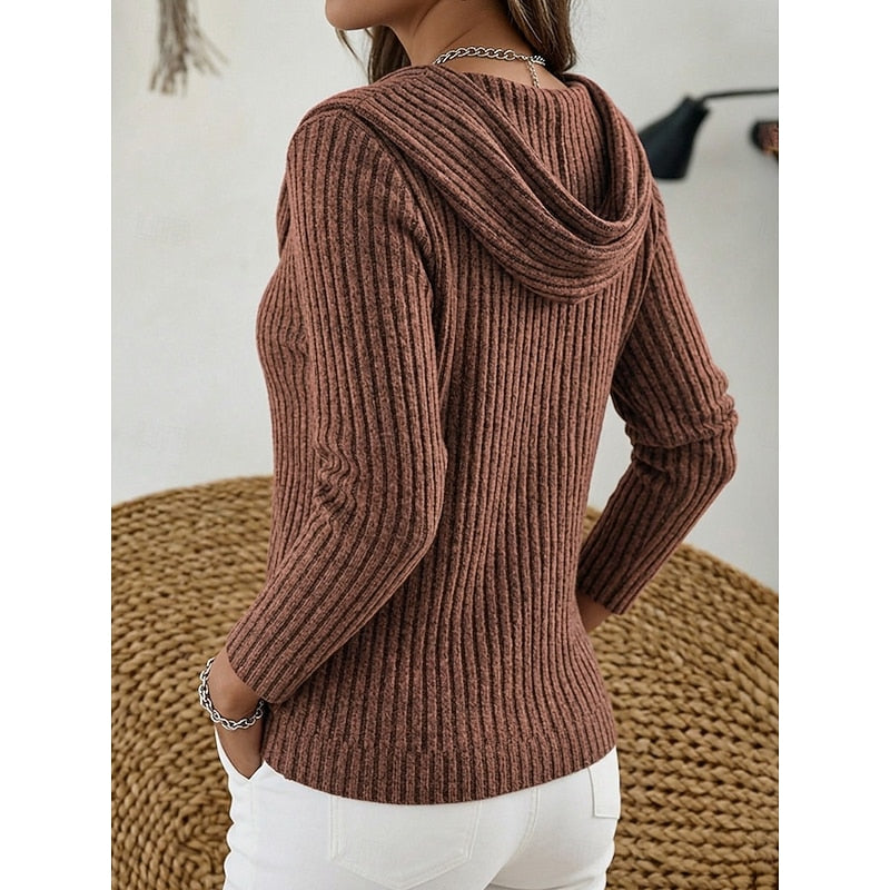 Pull côtelé à col bénitier — Amielle Paris