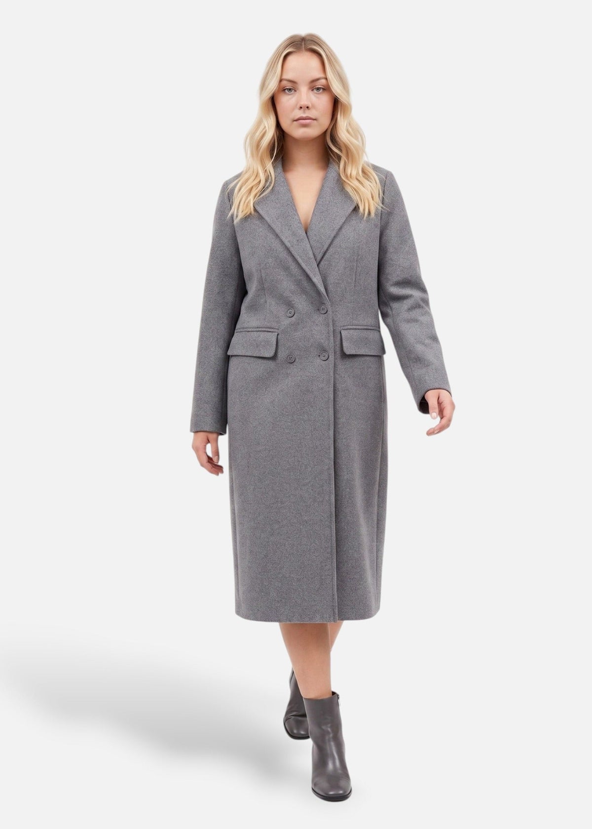 Manteau long croisé à six boutons — Amielle Paris