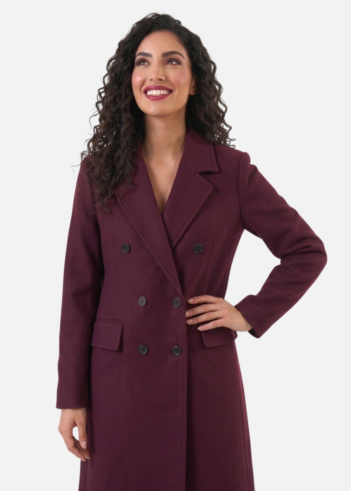 Manteau long croisé à six boutons — Amielle Paris