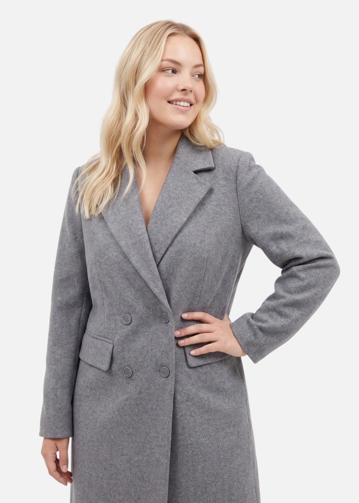 Manteau long croisé à six boutons — Amielle Paris