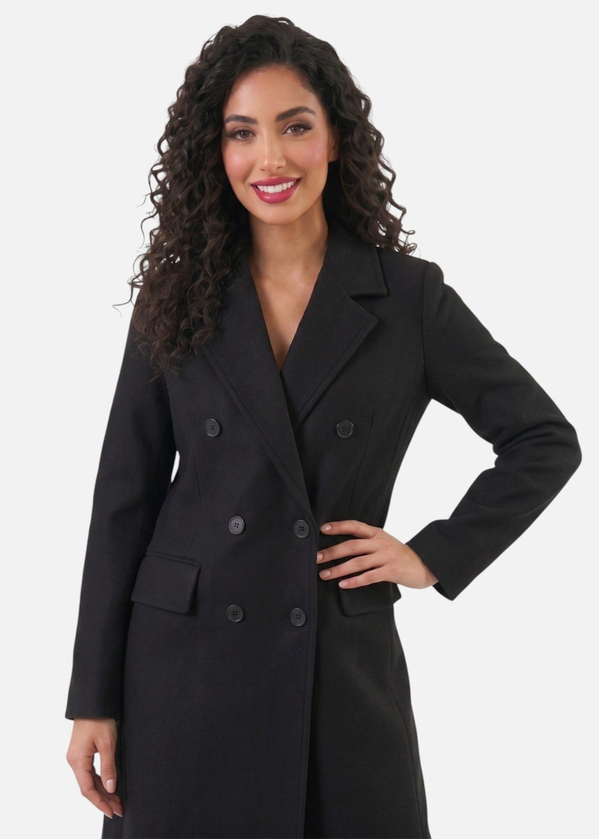 Manteau long croisé à six boutons — Amielle Paris
