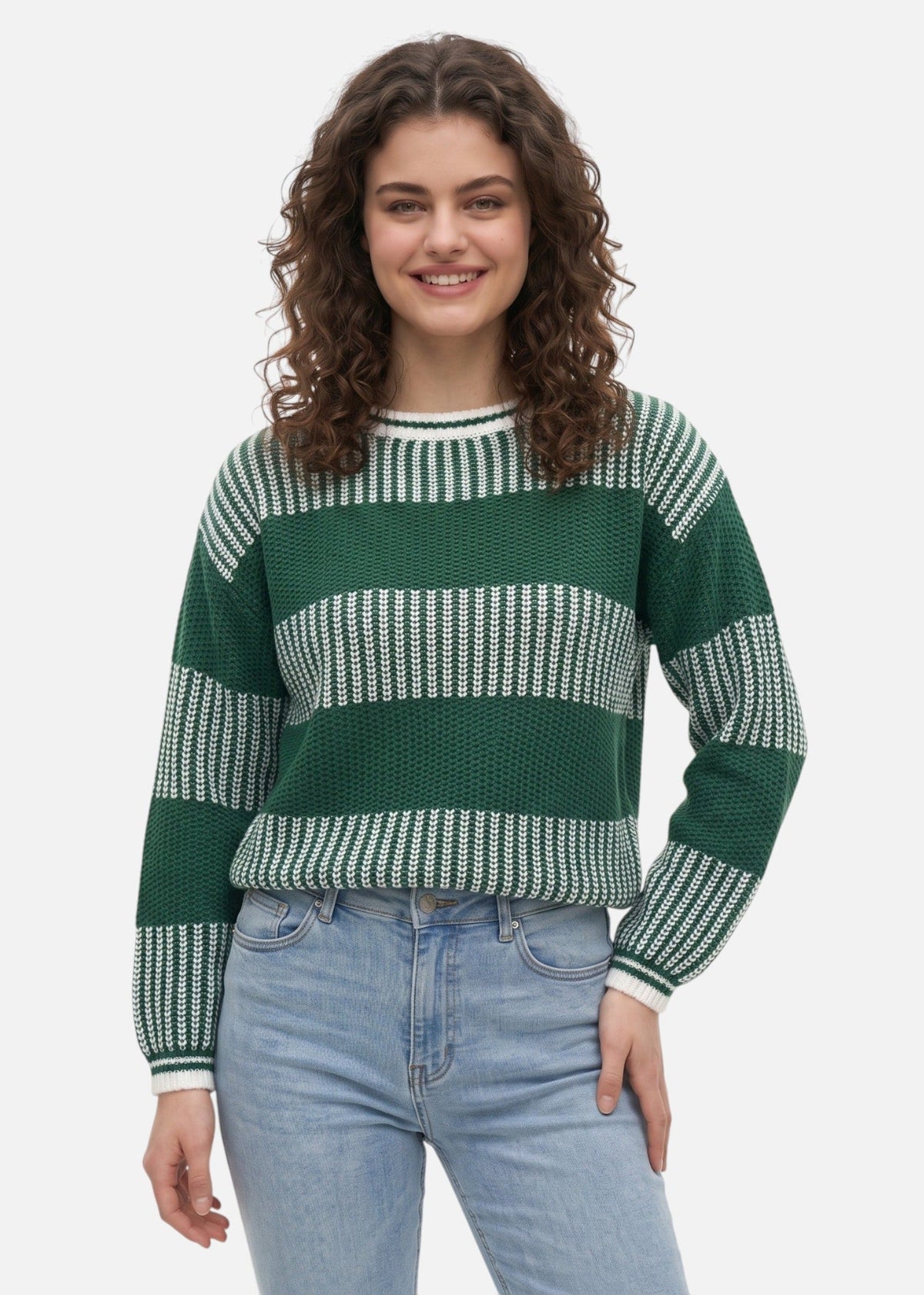 Pull rayé à col rond — Anaëlle — Amielle Paris