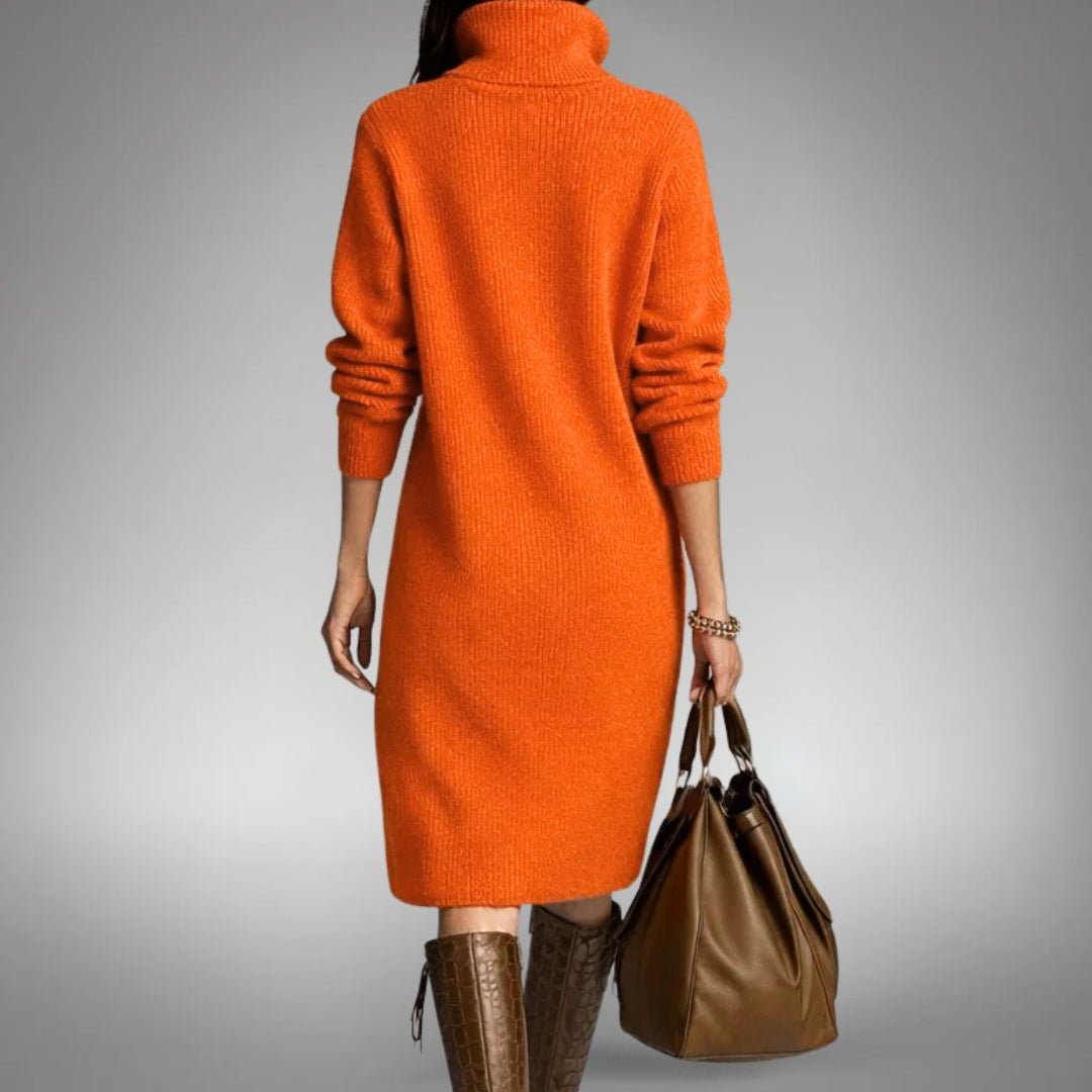 Danielle — Robe pull midi à détails boutonnés — Amielle Paris