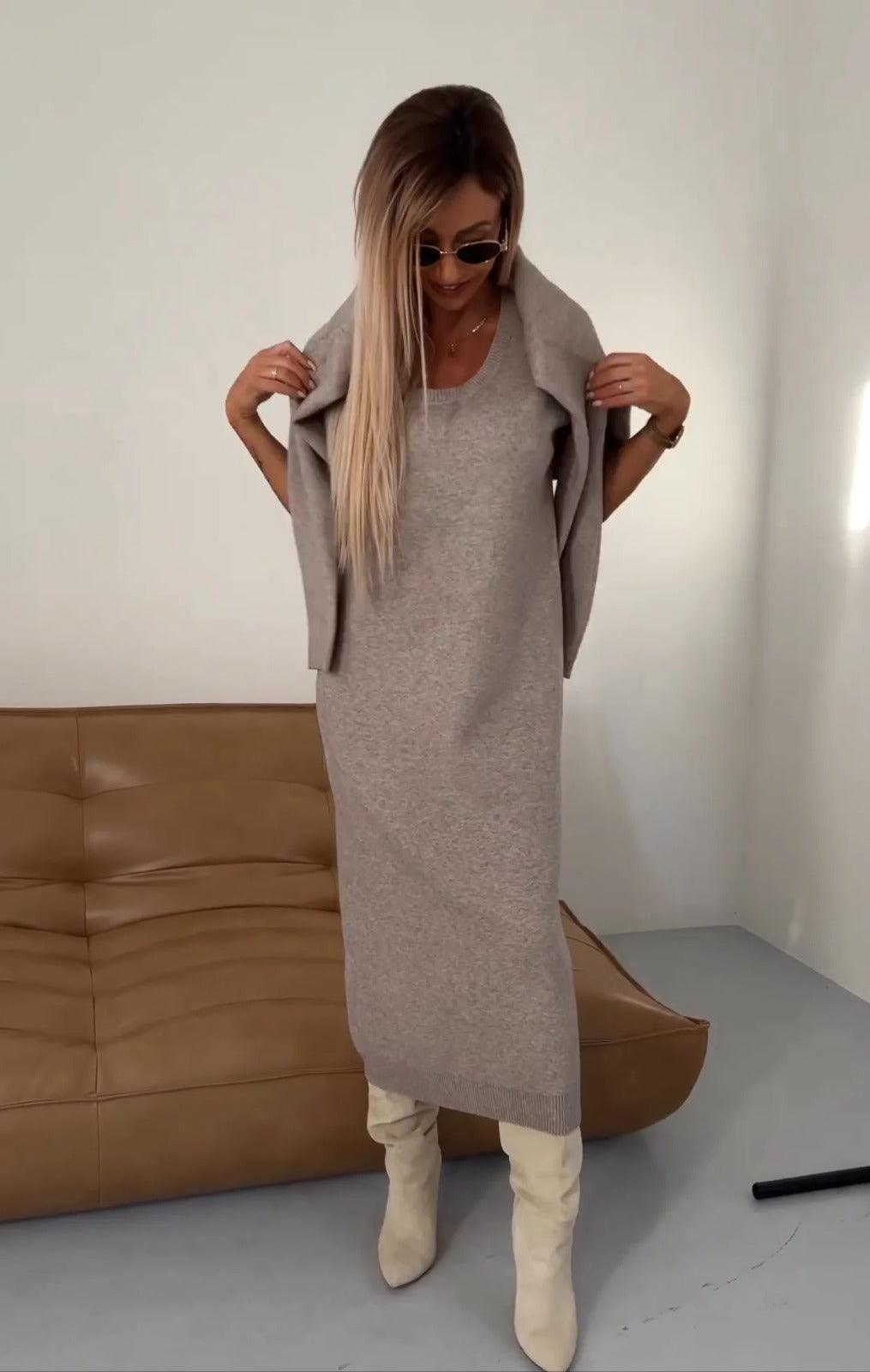 Camille — Ensemble robe longue et pull — Amielle Paris