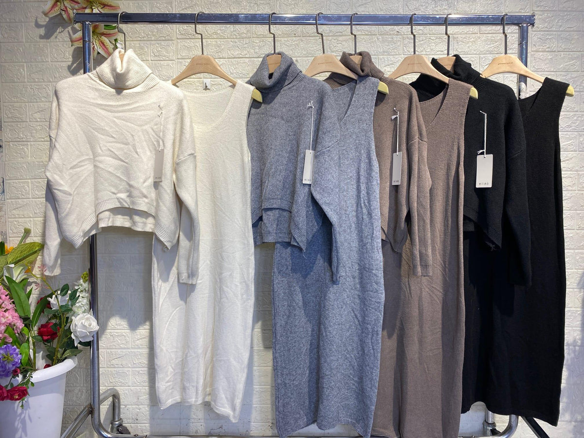 Camille — Ensemble robe longue et pull — Amielle Paris