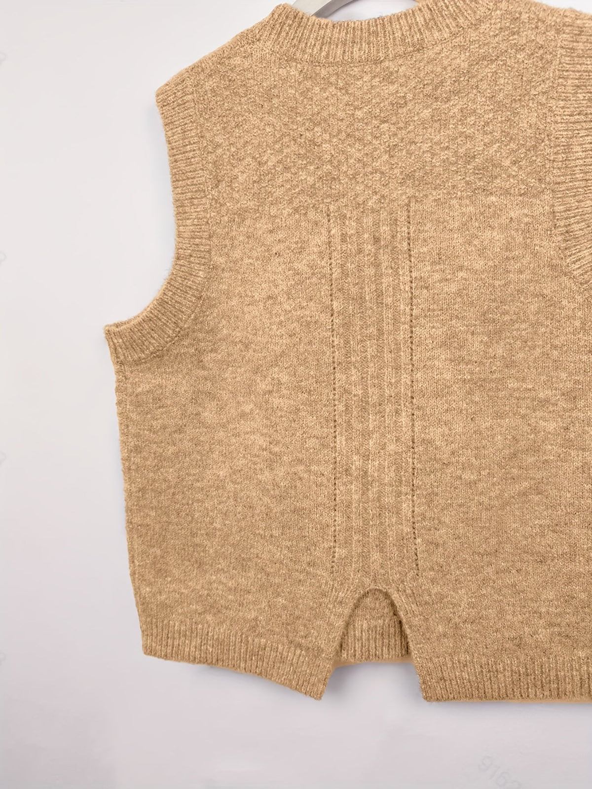 Pull sans manches en maille torsadée — Amielle Paris