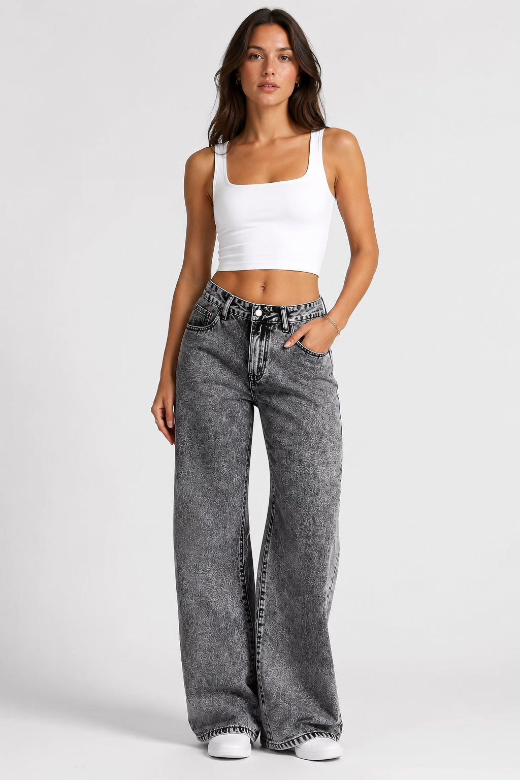 Jean large délavé — Evy — Amielle Paris