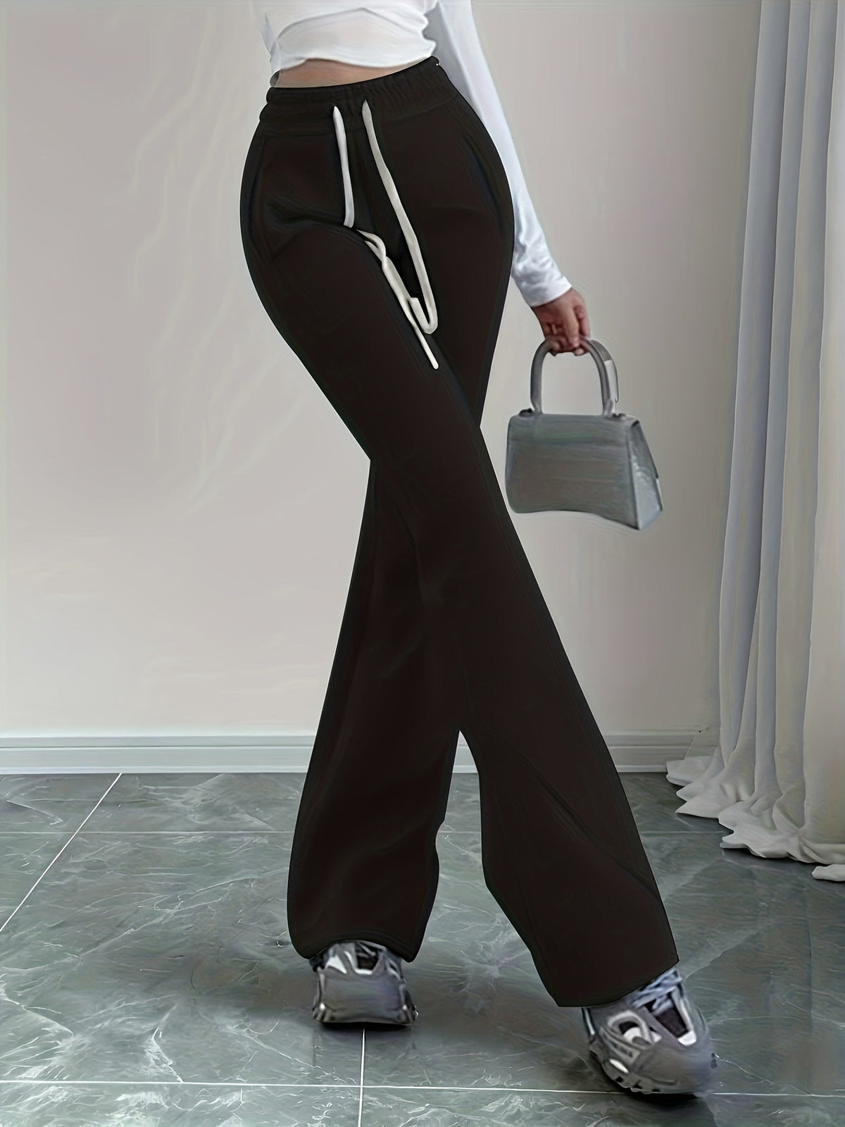 Pantalon évasé à taille haute — Amielle Paris
