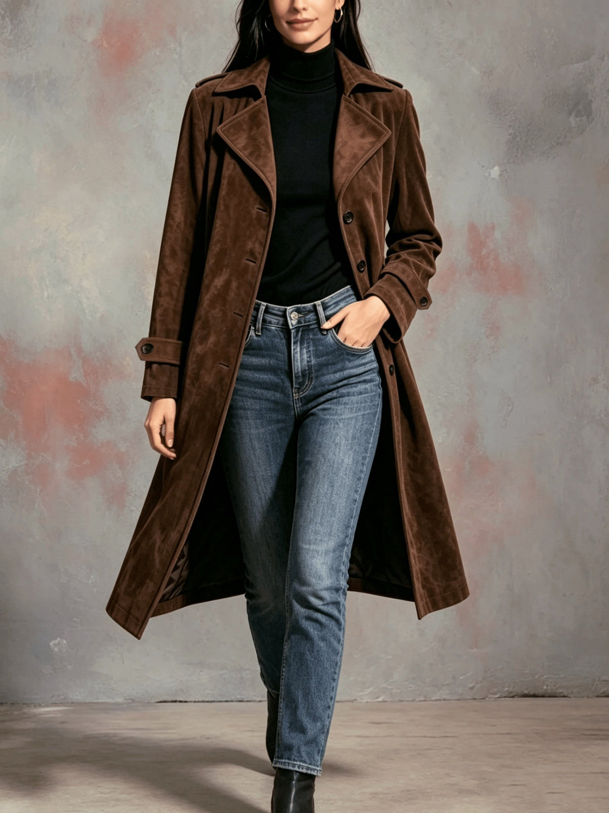 Céleste | Trench aspect daim — Amielle Paris