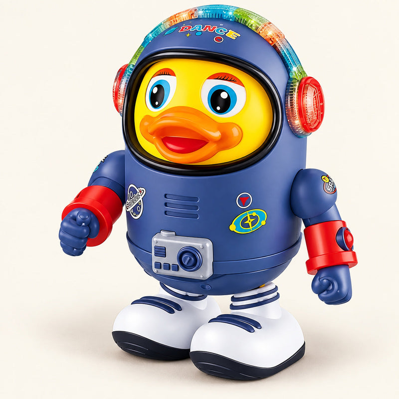 Canard astronaute dansant avec musique et lumières — vue 1