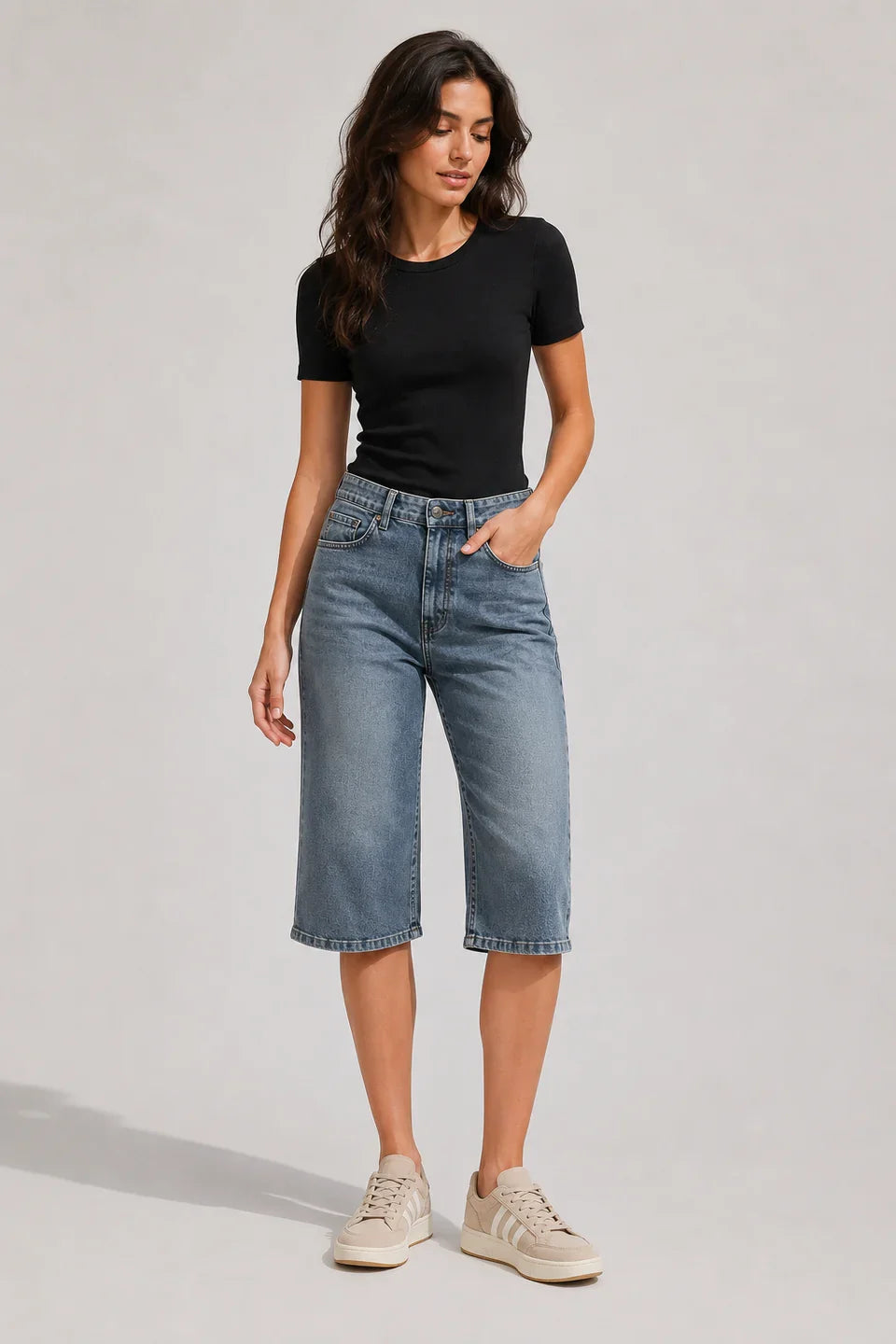Bermuda long en jean — Jony — Amielle Paris