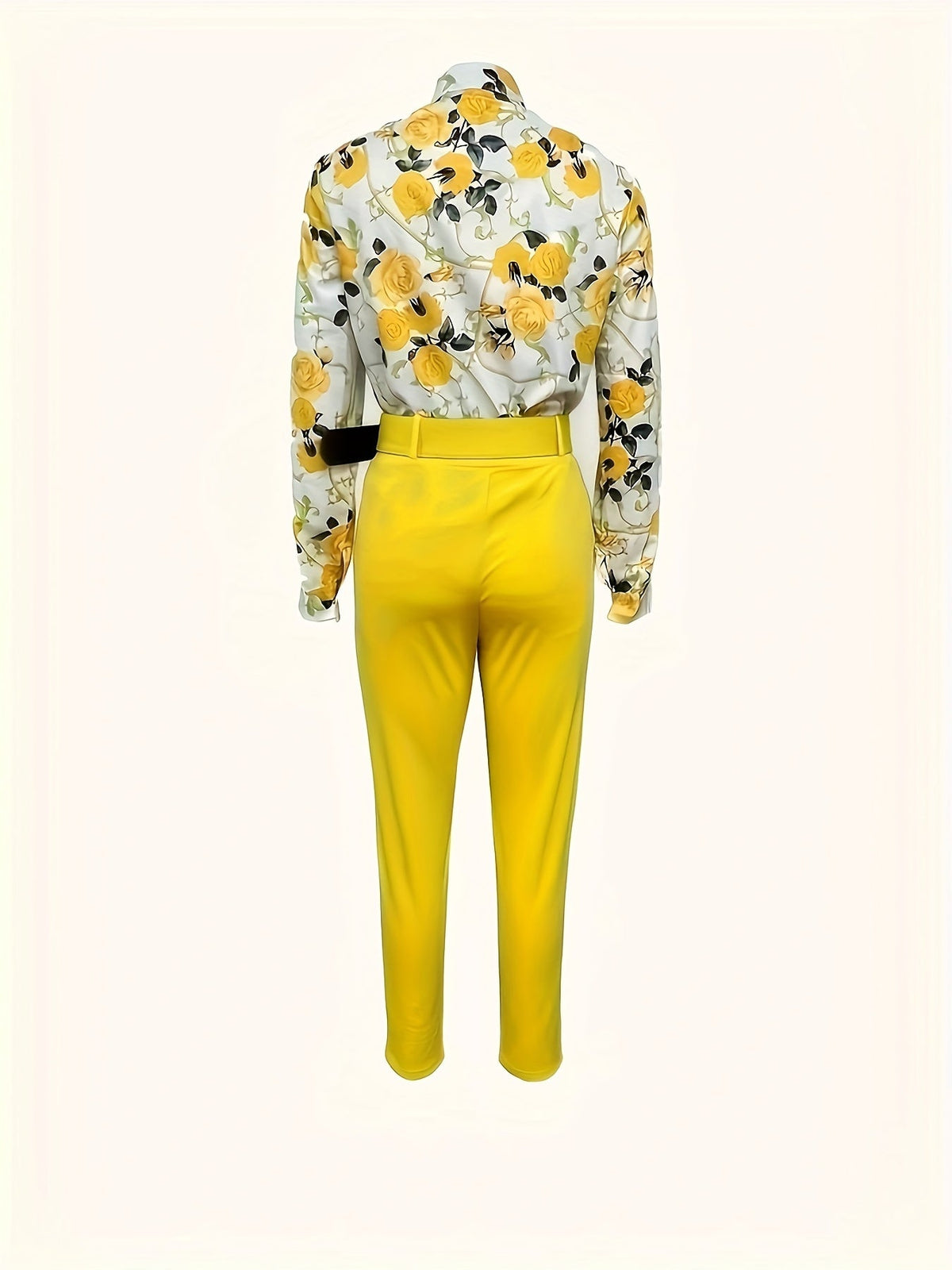 Ensemble blouse fleurie et pantalon habillé — Amielle Paris
