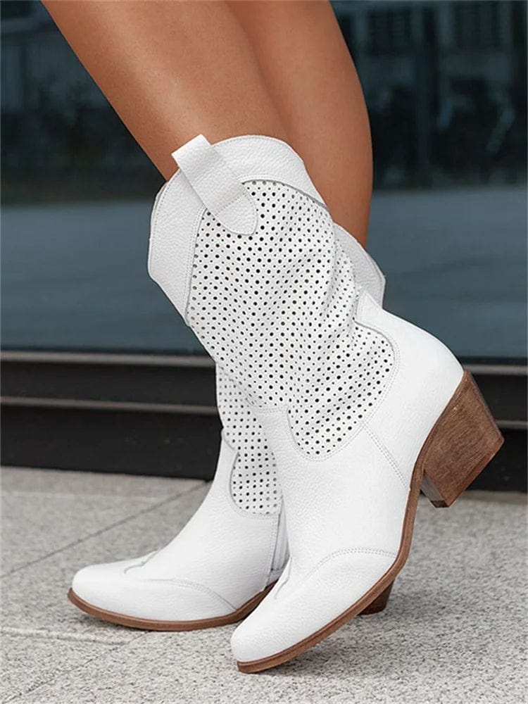 Bottes western à tige ajourée — Amielle Paris
