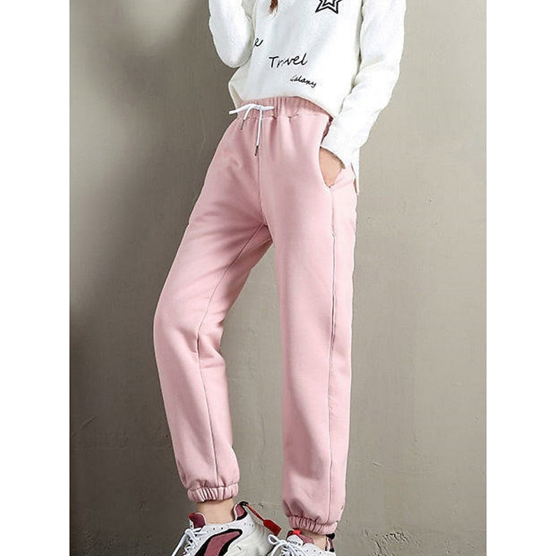 Pantalon de jogging polaire à taille haute — Amielle Paris