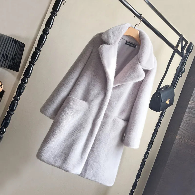 Duffy — Manteau duveteux à col revers — vue 4