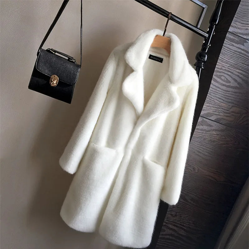 Duffy — Manteau duveteux à col revers — vue 2