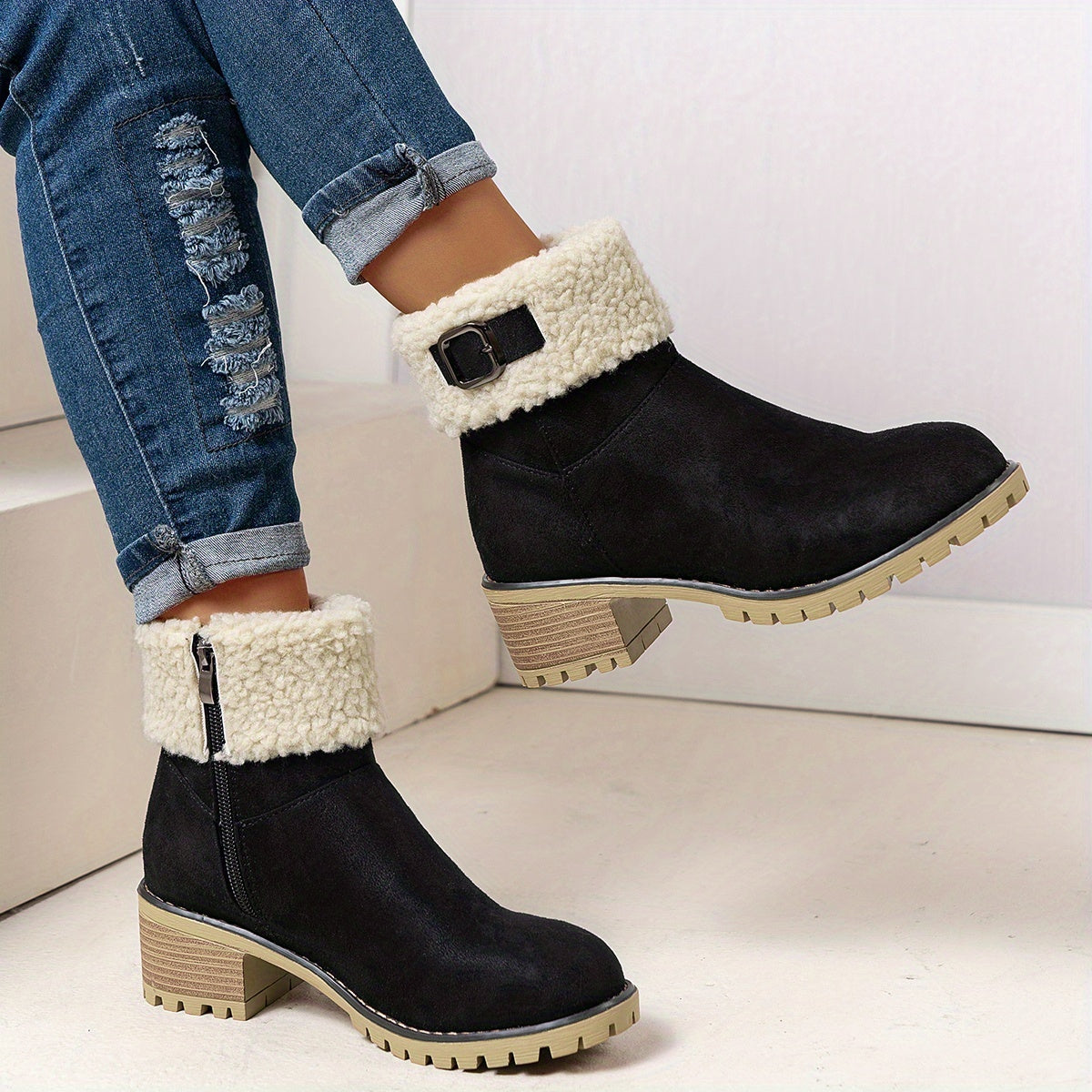 Camille | Bottines doublées à semelle crantée